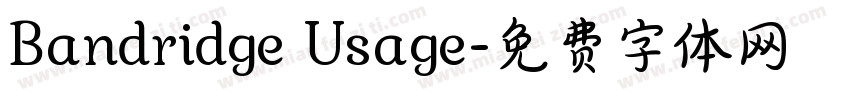 Bandridge Usage字体转换